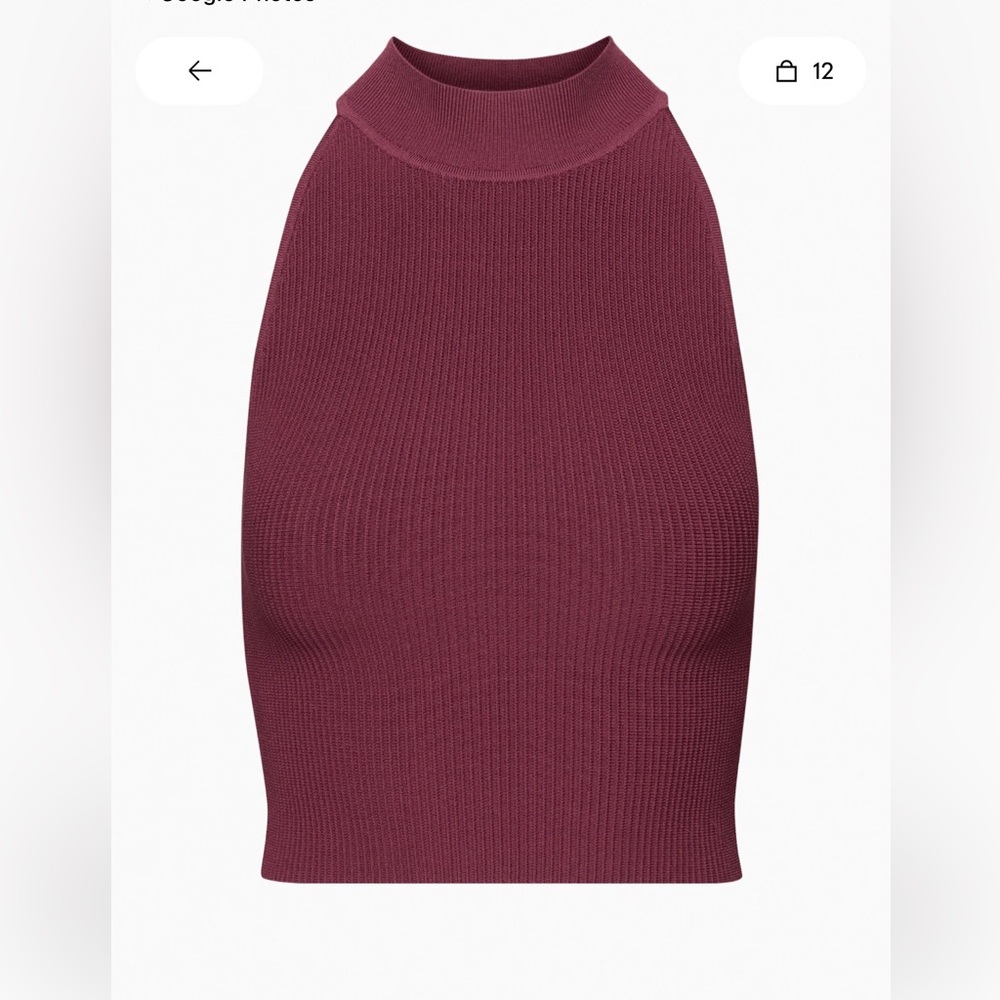 Babaton Sculpt Knit Mockneck Halter Top